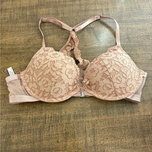 Dobreva Elegant Tan Lace Bra women’s 32c front clasp